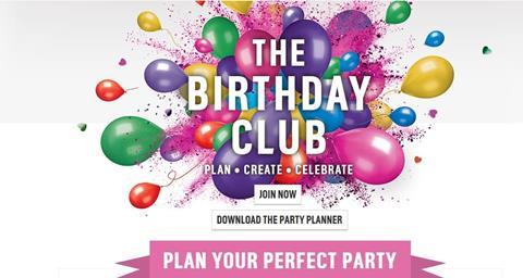 Argos has introduced the Birthday Club scheme, encouraging parents to purchase for their child’s party with personalised emails.